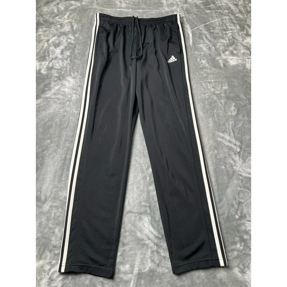 Adidas‎ Sweatpants Men Size XL Black Stripes Classic Comfort Lightweight